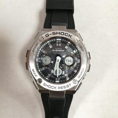 Casio Watch G-Shock Resist Solar Silver × Black GST-W110 Used in Japan