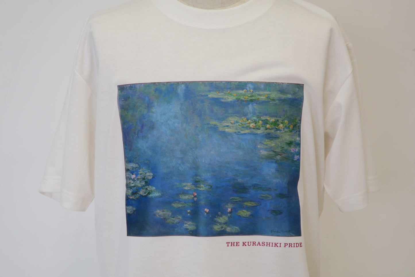 T-shirts printed on recycled fabric with Monet's Waterlilies Limited of 30 from the Ohara Museum of Art Japan