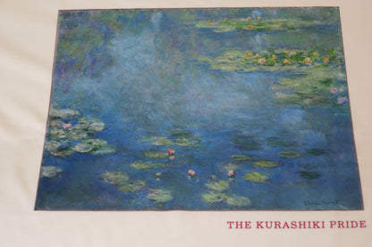 T-shirts printed on recycled fabric with Monet's Waterlilies Limited of 30 from the Ohara Museum of Art Japan