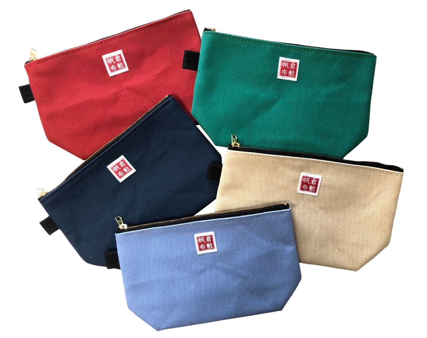 Kurashiki Canvas Boat shaped pouch Made in Kurashiki Japan