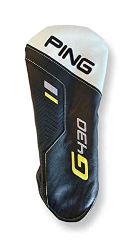 PING G430 Driver Leather Head Cover Black/White Used in Japan