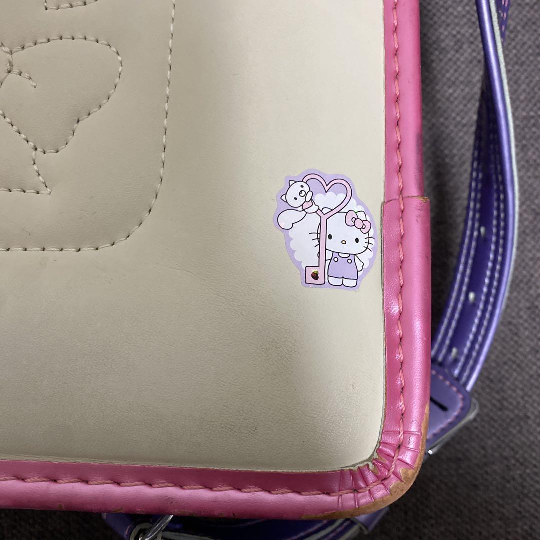 Randoseru Japanese School Bag Kid's Backpack Hello Kitty Purple Used
