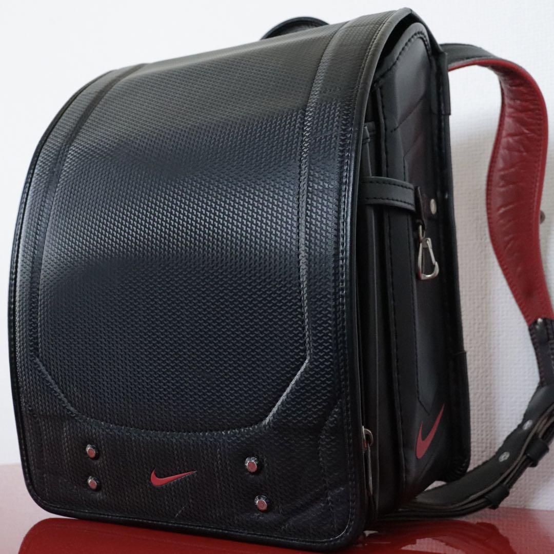 Randoseru Japanese School Bag Kid's Backpack NIKE Red x Black Used