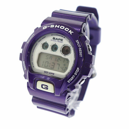 A BATHING APE × Casio Watch G-SHOCK 2010 Purple Digital DW6900 Used in Japan