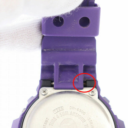 A BATHING APE × Casio Watch G-SHOCK 2010 Purple Digital DW6900 Used in Japan