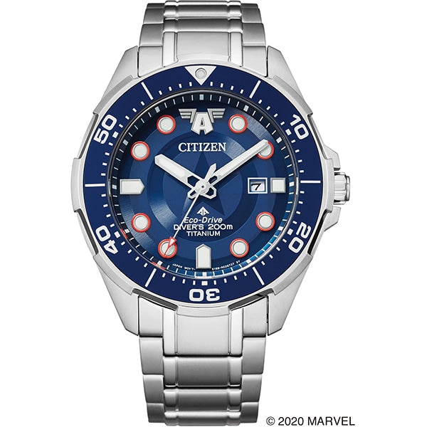 New Citize Watch BN0208-54W Eco-Drive Diver 200m Marvel From Japan