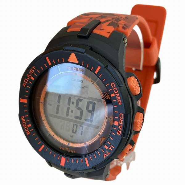 Casio Watch Pro Trek Solar Men's Orange Black PRG-300CM Used in Japan