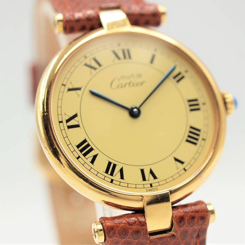 Cartier Watch 590003 Must Vermeil Quartz Ladies Used in Japan