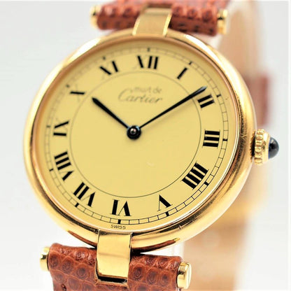 Cartier Watch 590003 Must Vermeil Quartz Ladies Used in Japan