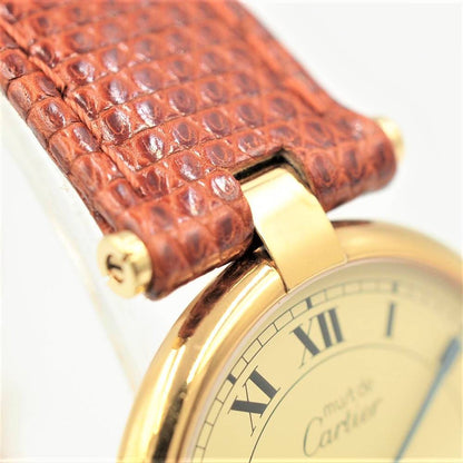 Cartier Watch 590003 Must Vermeil Quartz Ladies Used in Japan