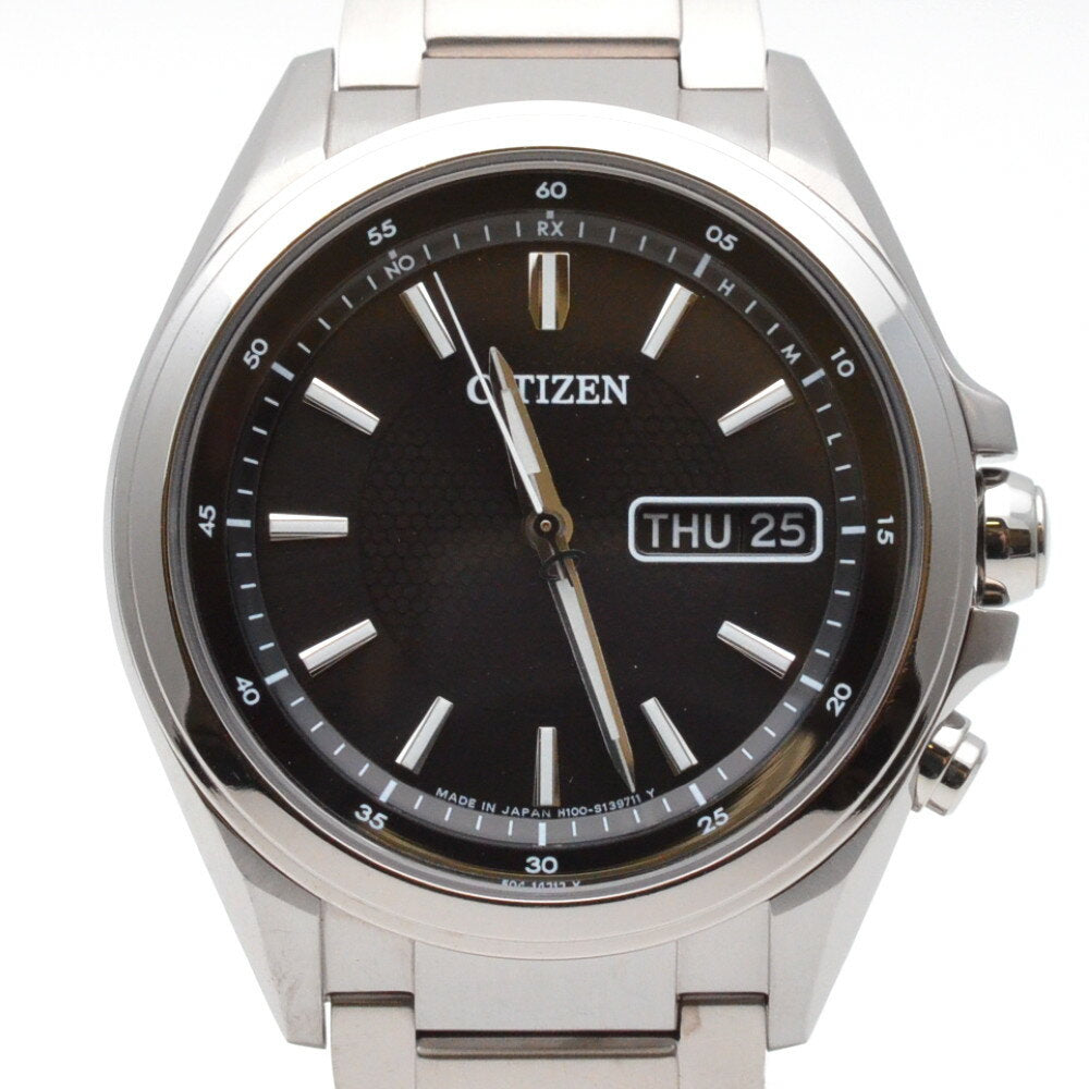 Citizen Watch Eco-Drive Atessa Mens Black H100-S098335 Used in Japan