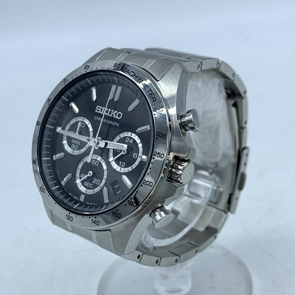 Seiko Watch Chronograph Spirit Black SK-SBTR013 Used in Japan