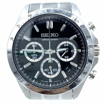 Seiko Watch Chronograph Spirit Black SK-SBTR013 Used in Japan