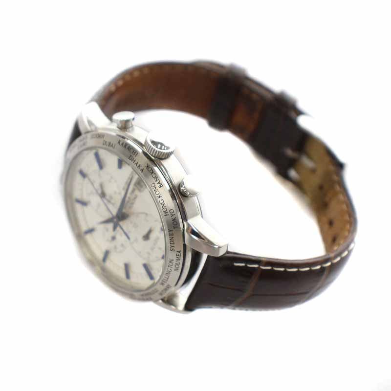 Seiko Watch World Time Quartz chronograph date calendar 3 hands Used