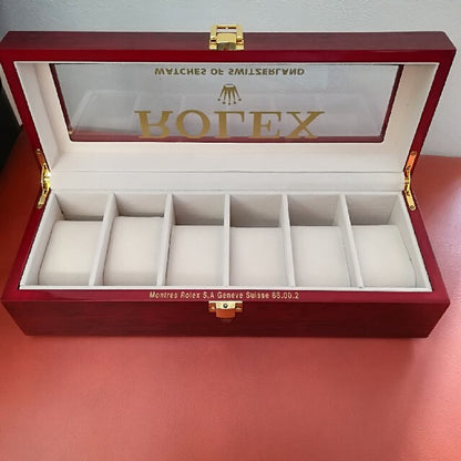 Rare Rolex watch display case containing 6 watches Used in Japan