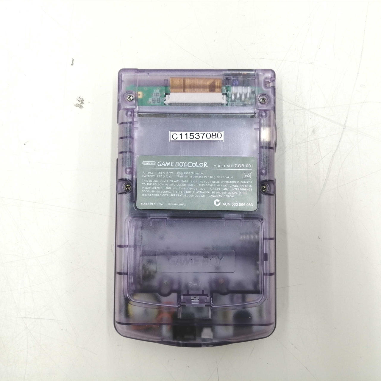 Nintendo Gameboy Color Clear Purple CBG-001 Used in Japan