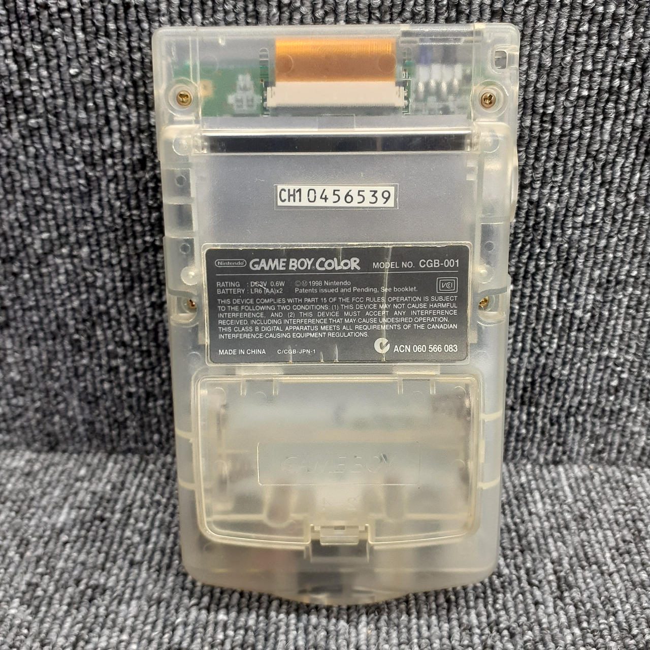 Nintendo Game Boy Color Clear CGB-001 Used in Japan