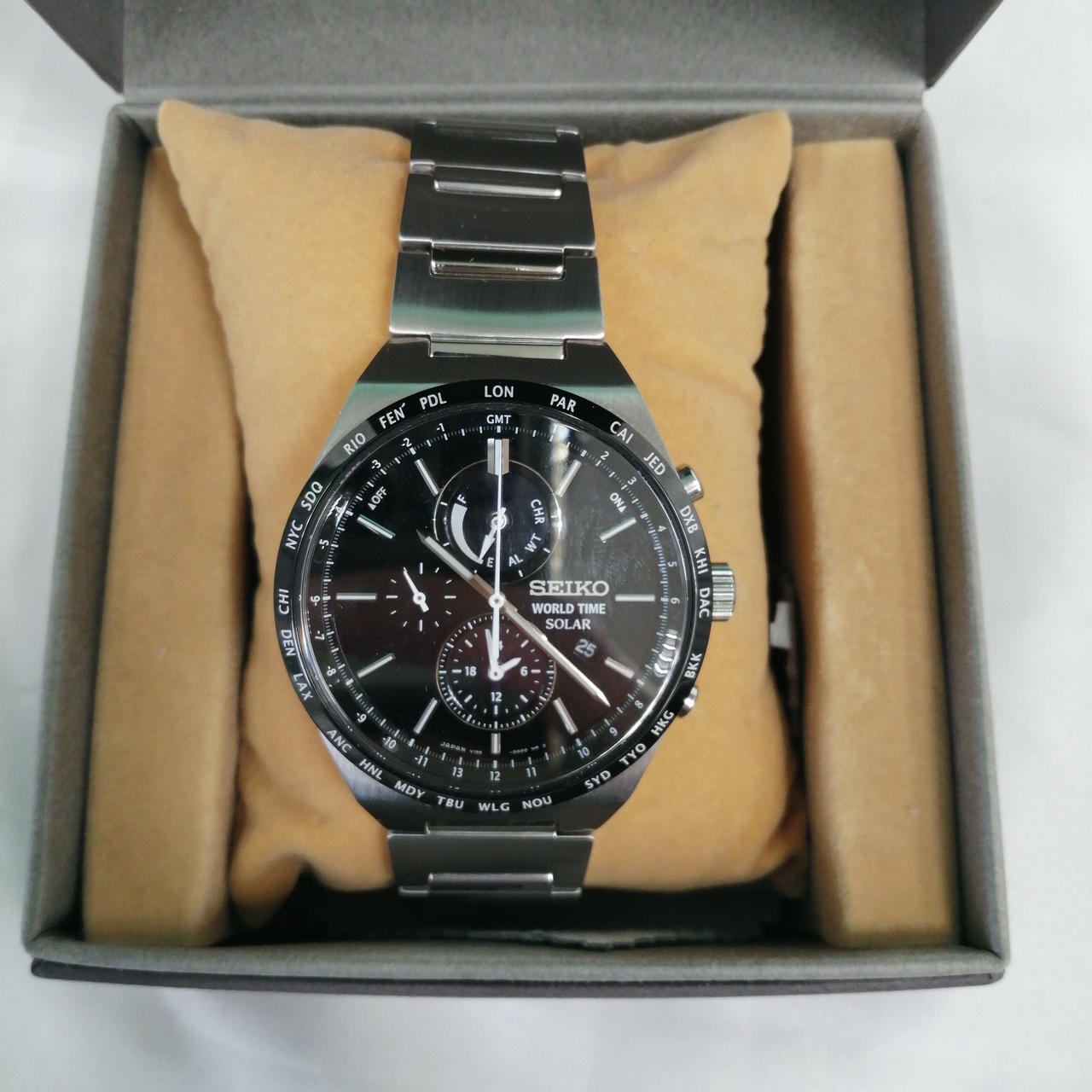 Seiko Watch Model Number: SBPJ025 V195-0AE0 Solar Chronograph used in – The  Japan Pride