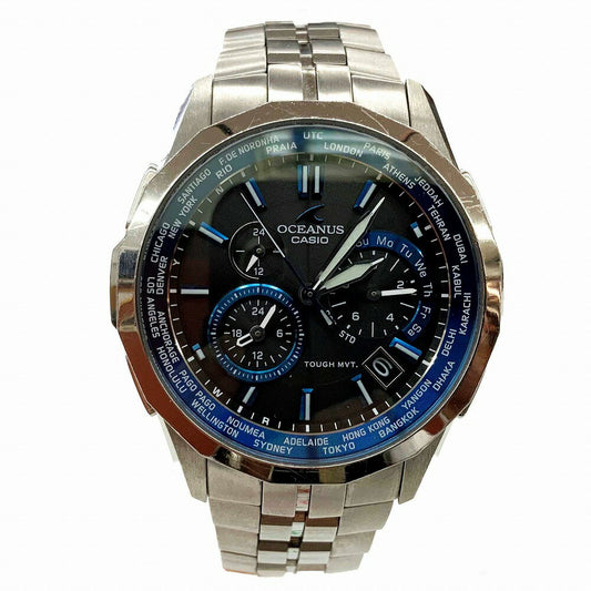 Casio Watch Oceanus Black Dial Men's Tough Solar OCW-S1400 Used in Japan