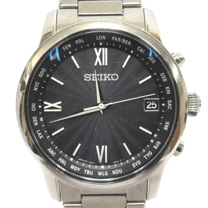 Seiko Watch Solar Radio Brightz SAGZ097 Black Used in Japan