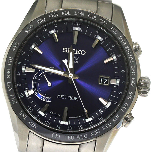 Seiko Watch SBXB109 Astron GPS Solar Radio Men's Used in Japan Included_795998