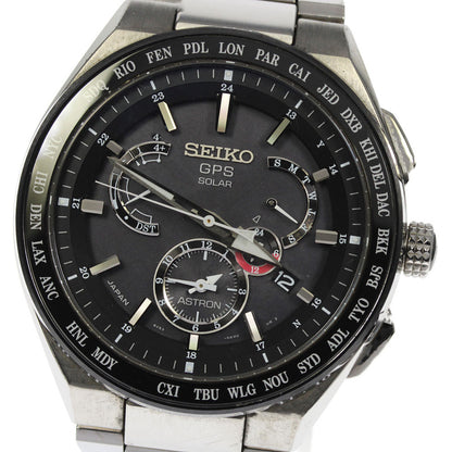 Seiko Watch SBXB123 Astron Dual Time GPS Solar Men's Used in Japan