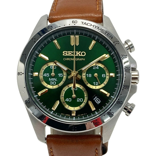 Seiko Watch Spirit Chronograph SBRT017 Green Quartz Men's Used in Japan