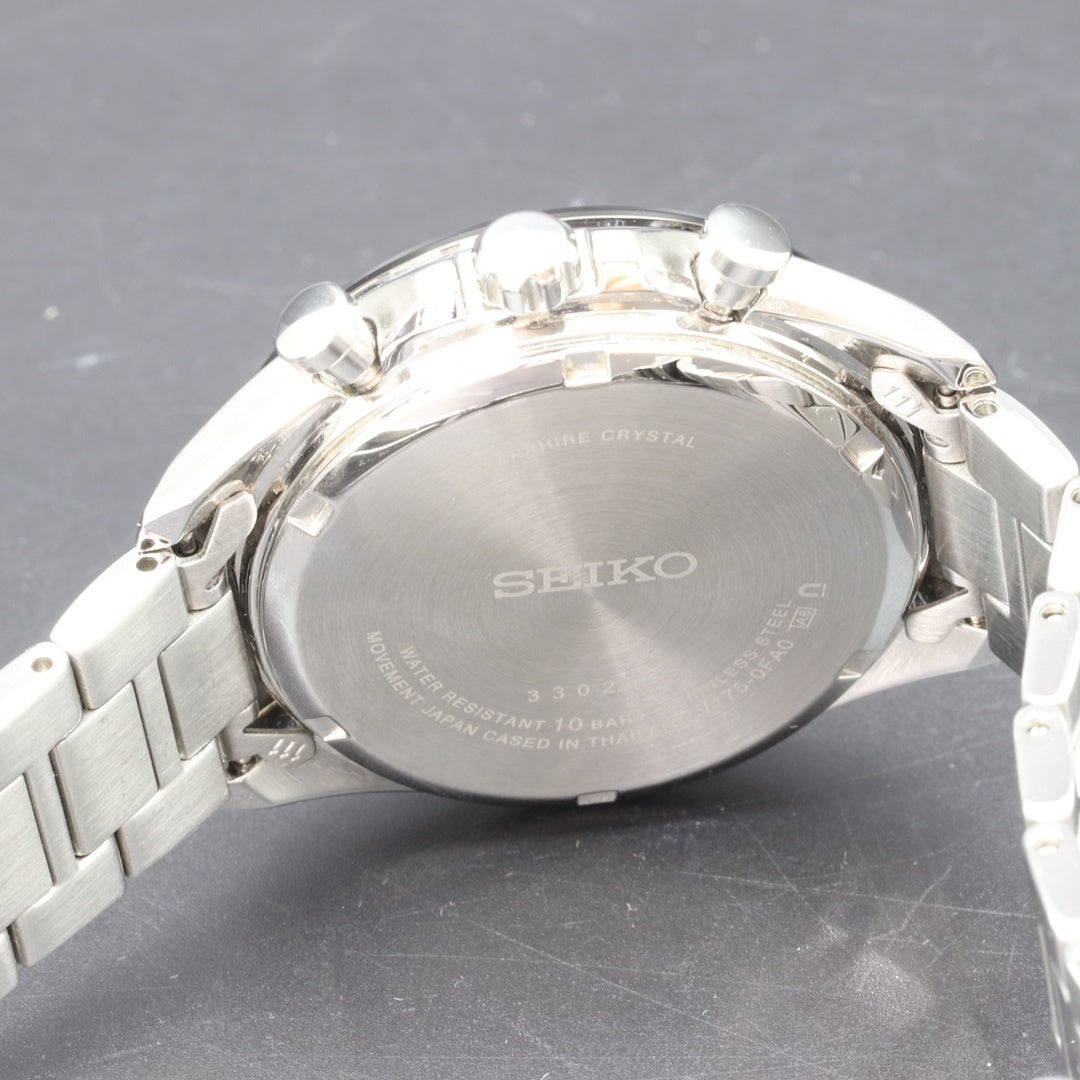 Seiko Watch Selection Chronograph Solar SBPY167 V175-0FA0 w/box Used in Japan