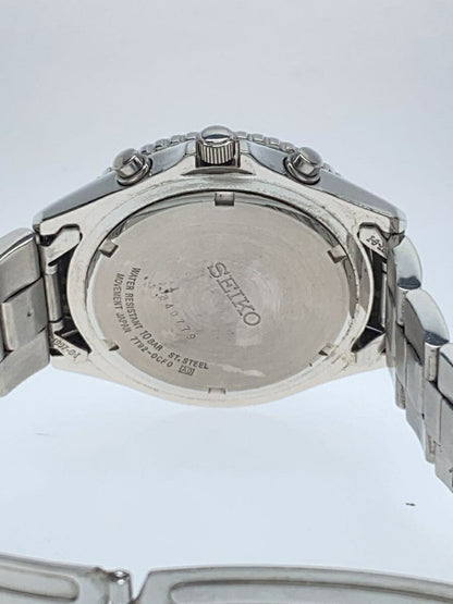 Seiko Quartz WatchBLUE 7T92-0CF0 Used in Japan