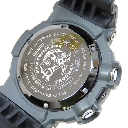 Casio Watch G-Shock Frogman Solar Radio Black Dial GWF-1000-1CR Used in Japan