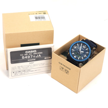 Casio Watch Protrek Solar Radio PRG-600YB Navy Blue Used in Japan