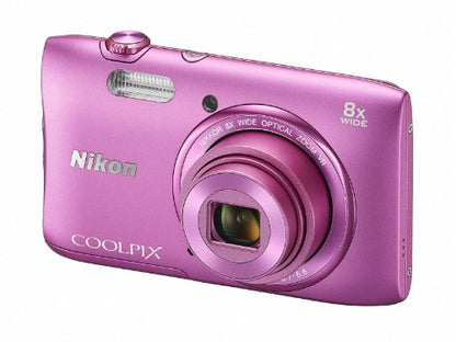 Nikon Digital Camera COOLPIX S3600 8x zoom 20.05 million pixels Azalea Pink Used