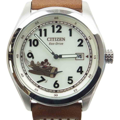 Citizen Watch BV1088-08W x Disney Eco Drive Mickey Aviator Used in Japan