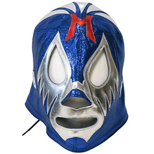 Pro Wrestling Mask Masked Noble Mil Mascaras Match Mask Blue Trade Lucha Libre