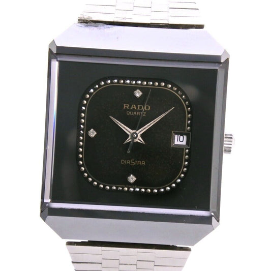 Rado DIASTAR 711.0067.3N watch SS quartz ladies black dial Used in Japan