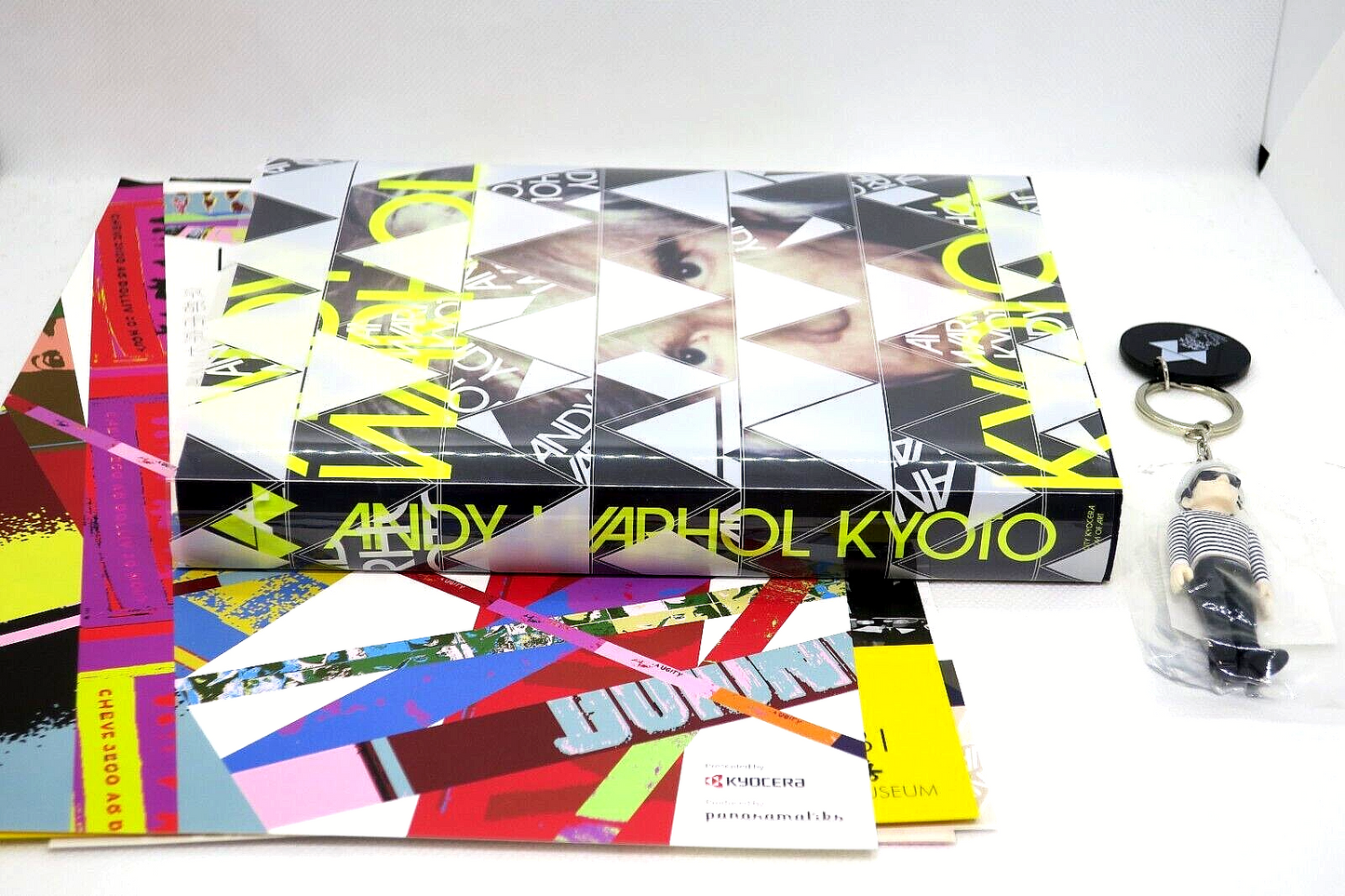 Rare ANDY WARHOL KYOTO Exhibition Official Book & Key Chain From Kyoto Japan