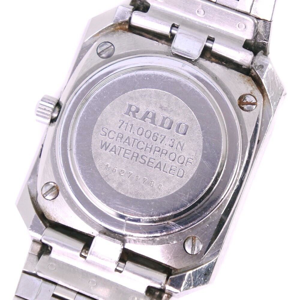 Rado DIASTAR 711.0067.3N watch SS quartz ladies black dial Used in Japan