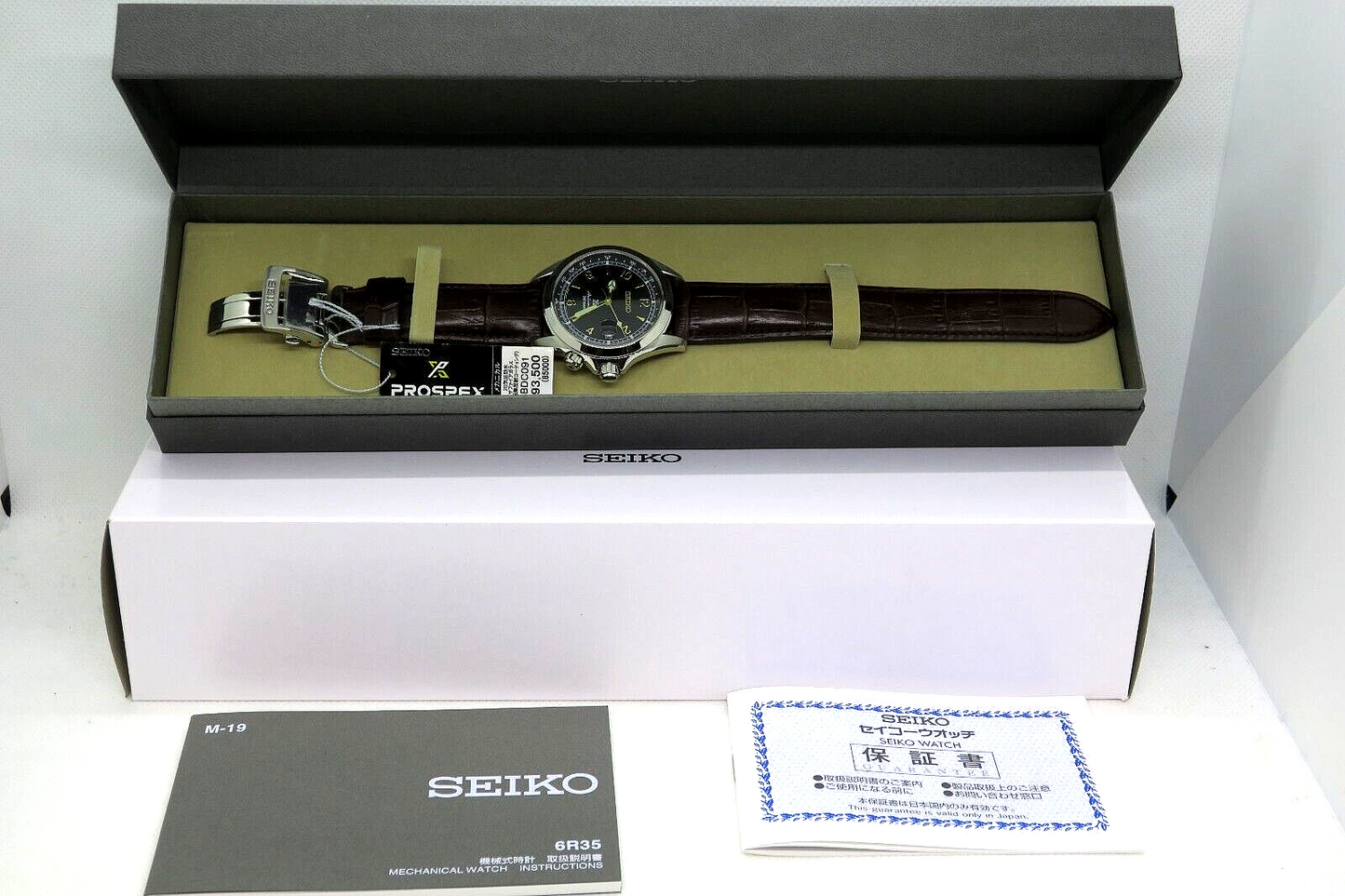 Rare Mint Seiko Men's Watch Prospex Alpinist  SBDC091  Green Dial Used in Japan