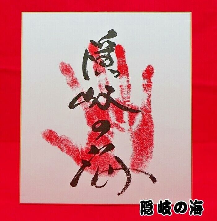 Japan Sumo Wrestler Handprint colored paper Made in Japan Free Shipping