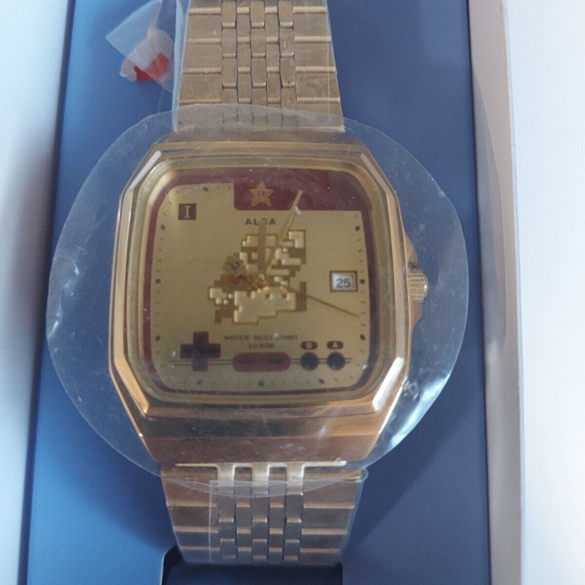 Near Mint Seiko Watch ALBA Super Mario Gold Web limited ACCK711 Used in Japan