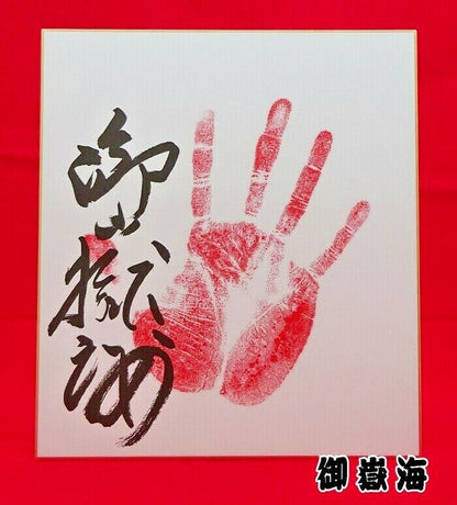 Japan Sumo Wrestler Handprint colored paper Made in Japan Free Shipping