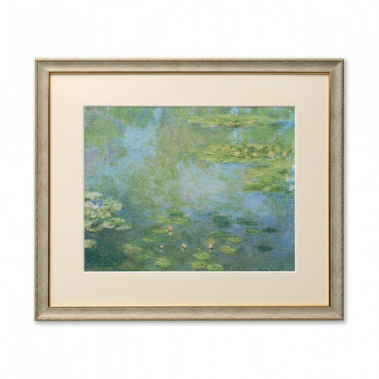 Monet Water Lilies This is a reproduction printed on paper  embossed and framed.