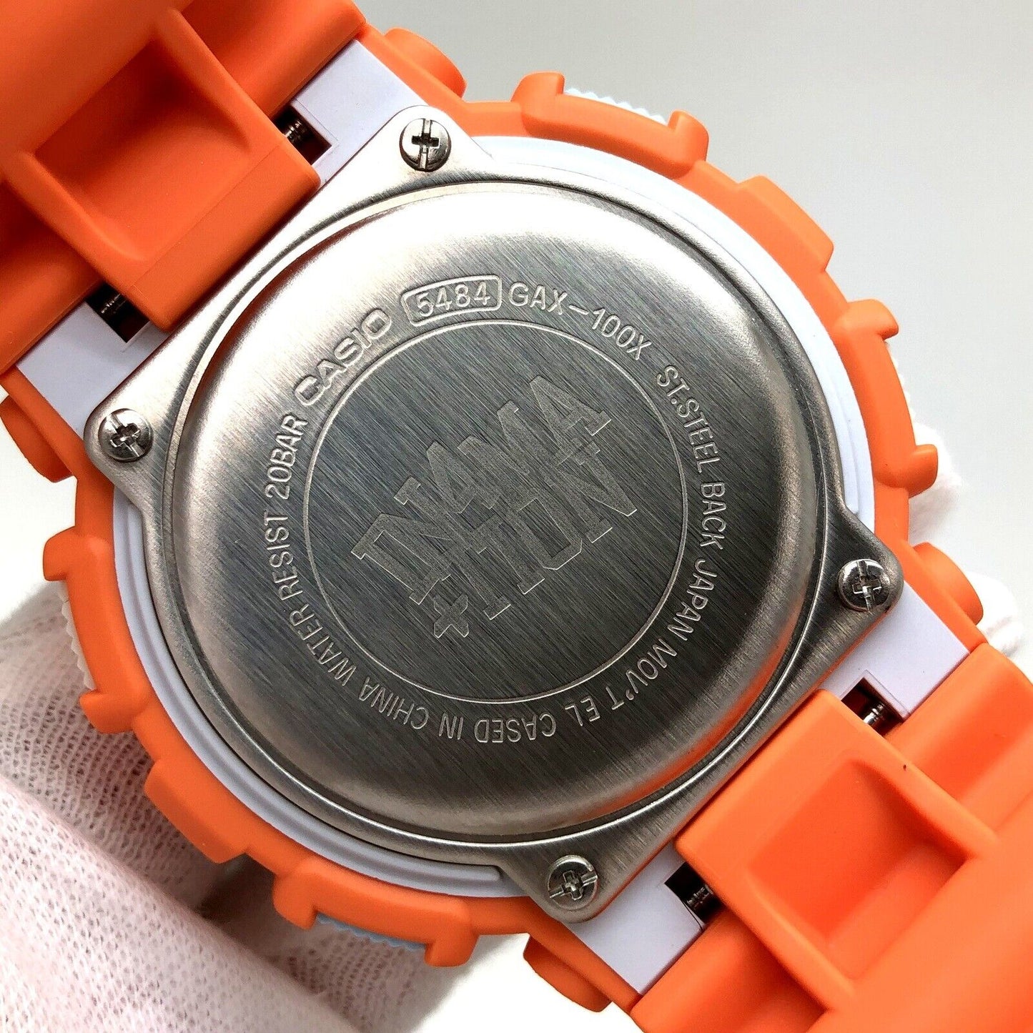 Casio Watch G-SHOCK × in4mation Quartz Orange GAX-100X-4AJR Used in Japan