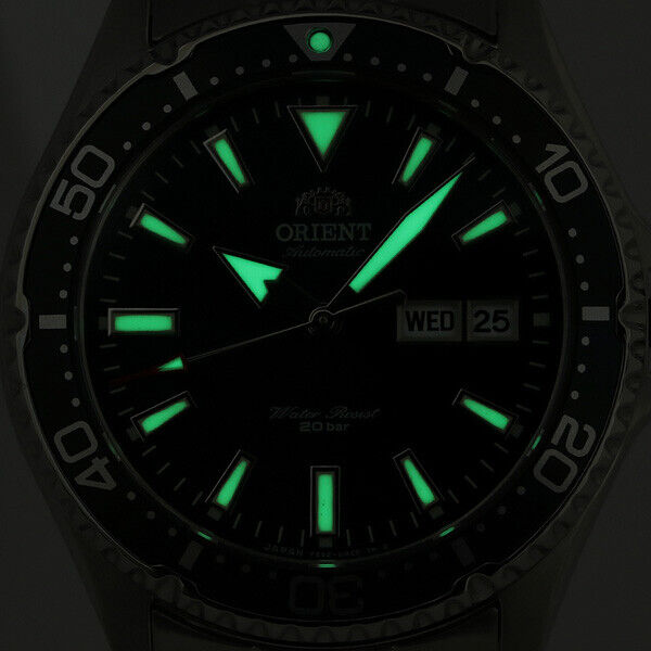 Mint Orient Watch Mako Diver Automatic Men's Green RN-AA0808E Used in Japan