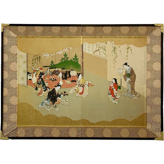 New Mini folding screen Hinamatsuri  Japanese masterpiece From Kyoto Japan