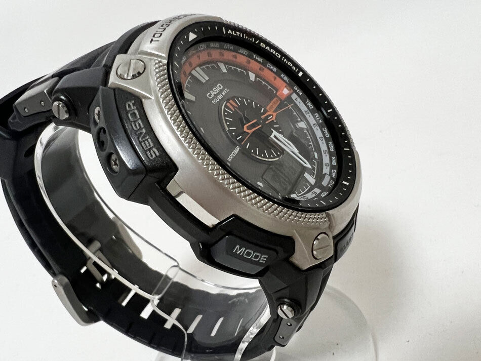 CASIO watch Protrek Tough Solar electric wave men's PRW-5000 Used in Japan