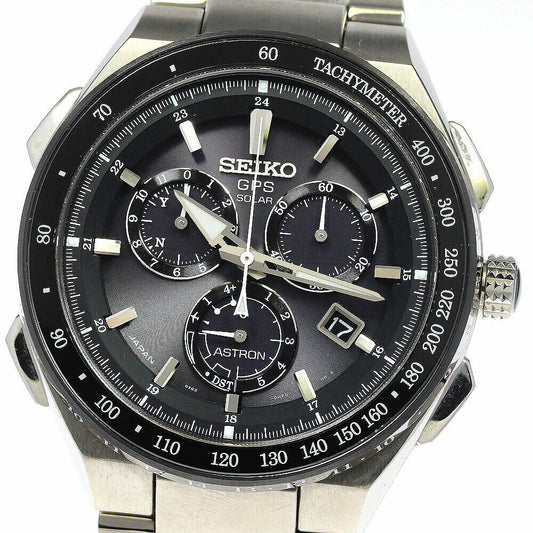 Seiko Watch SBXB129 Astron 8X series chronograph solar radio men's w/box Used