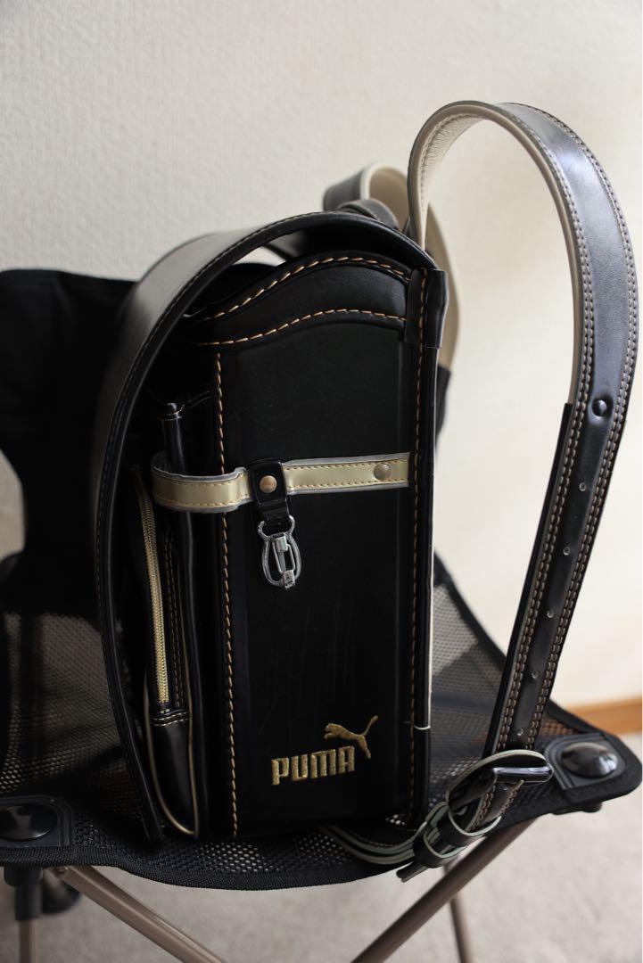 Randoseru Japanese School Bag Kid's Backpack PUMA black x gold Used