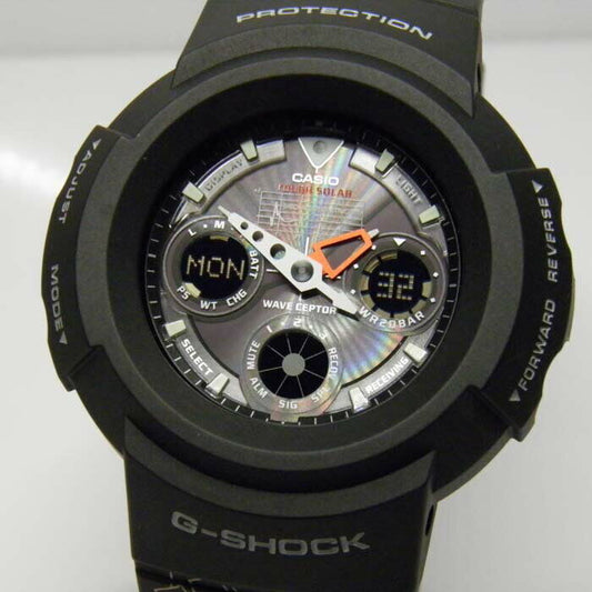 Casio Watch G-SHOCK × El.Brown Brownrats Radio wave solar AWG-500 Used in Japan