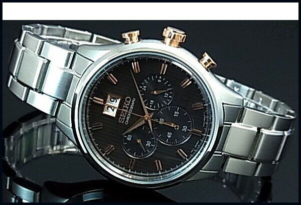 Near Mint Seiko Watch Chronograph Dark gray Dial SPC151P1 Men's Used in Japan